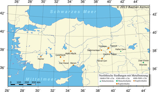 Kupferfunde in Anatolien