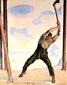 Hodler, der Holzfäller