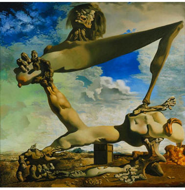 weiche Konstruktion mit gekochten Bohnen von Salvador Dali