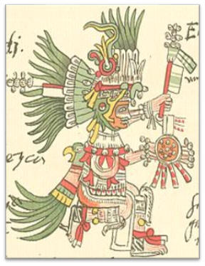 Huitzilopochtli - aztekischer Kriegs- und Sonnengott
